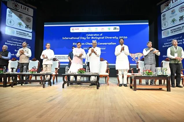 भोपाल के IIFM में 22 मई का जैव-विविधता दिवस आयोजन। स्रोत: PIB।